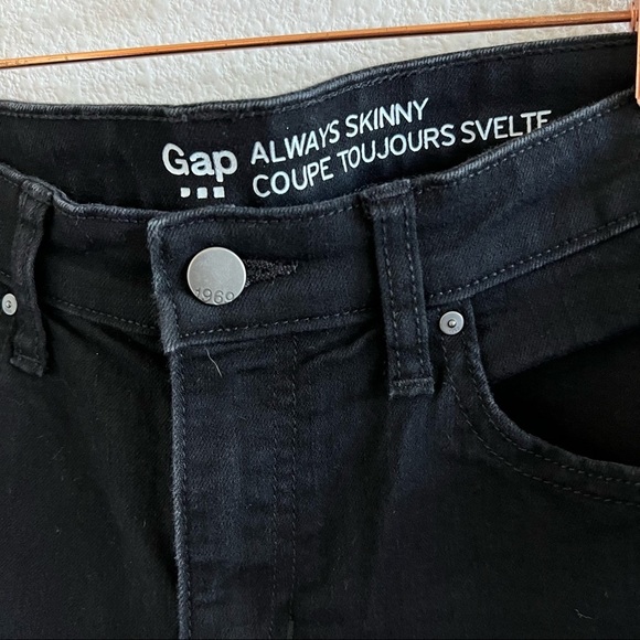 GAP Always Skinny Black Washed Denim Jeans 12 / 31 R - Picture 8 of 8